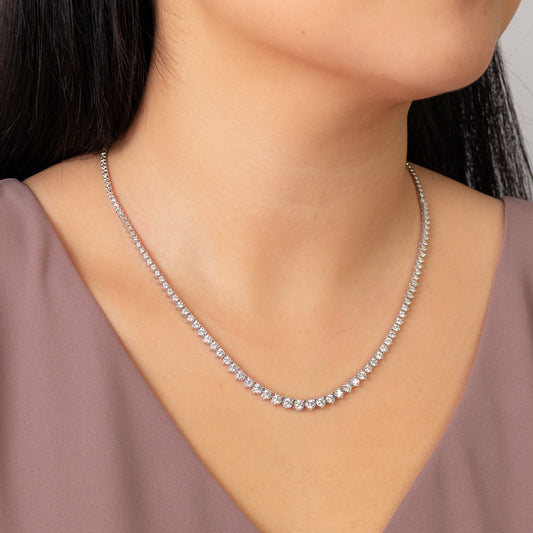 Diamond Necklace in 14K White Gold (3.00 ct tw)