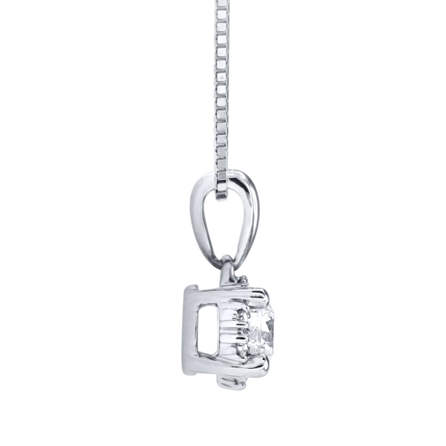 Diamond Pendant Necklace in 14K White Gold (0.50 ct tw)