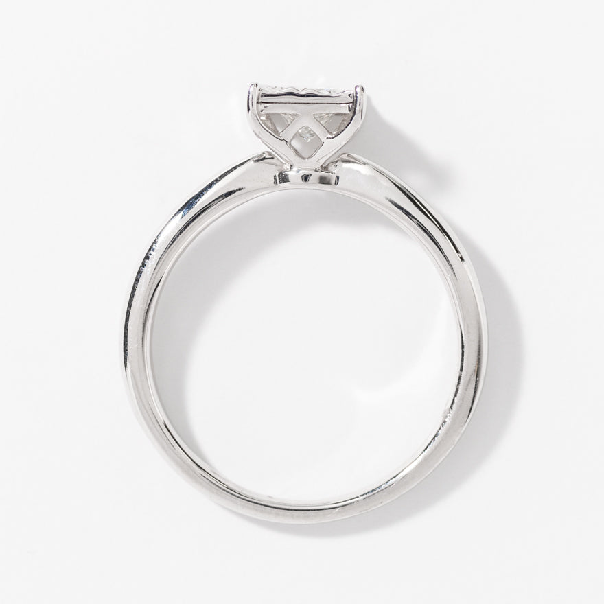 Princess Cut Diamond Engagement Ring in 14K White Gold (0.50 ct tw