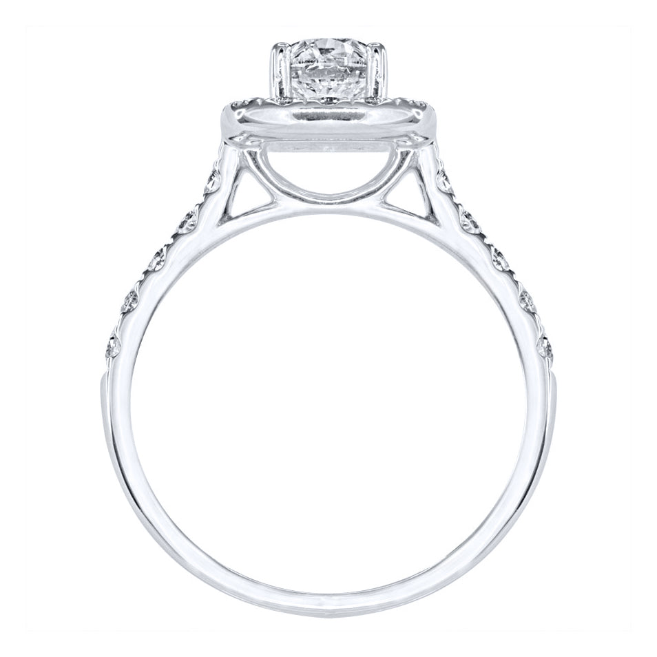 Halo Diamond Engagement Ring 14K White Gold (1.50ct tw)