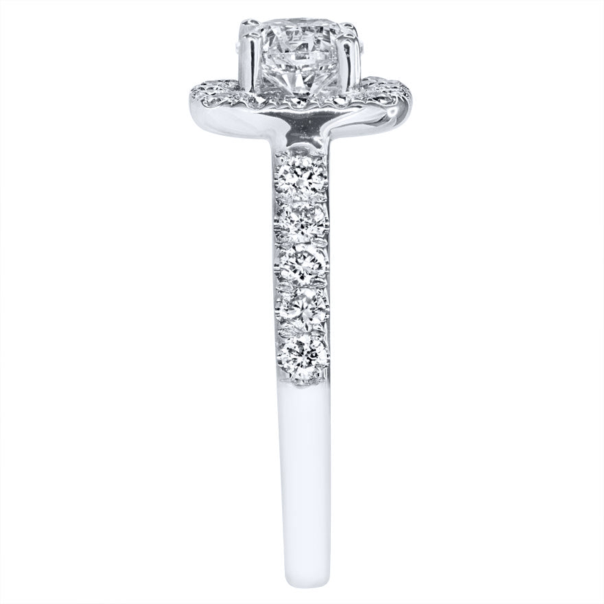 Halo Diamond Engagement Ring 14K White Gold (1.50ct tw)