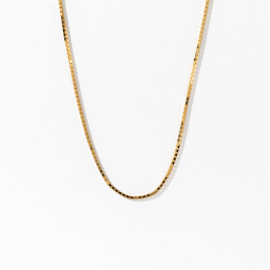 10K Yellow Gold 1.00mm Box Chain (22")