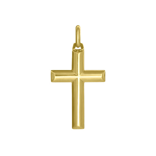 10K Yellow Gold Hollow Cross Charm