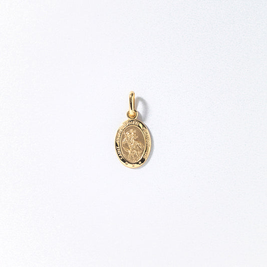 10K Yellow Gold Saint Christopher Medal Charm