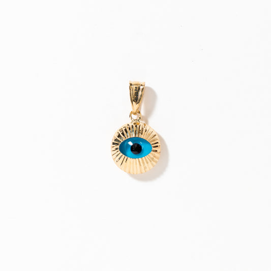 Evil Eye Charm in 10K Yellow Gold