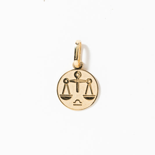 Libra Charm Pendant in 10K Yellow Gold