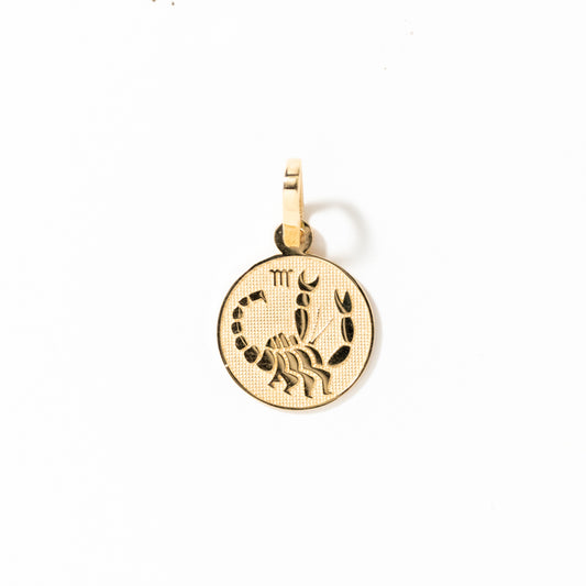 Scorpio Charm Pendant in 10K Yellow Gold