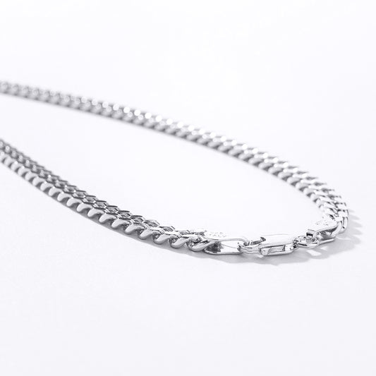 4.00mm Silver Curb Chain (20")