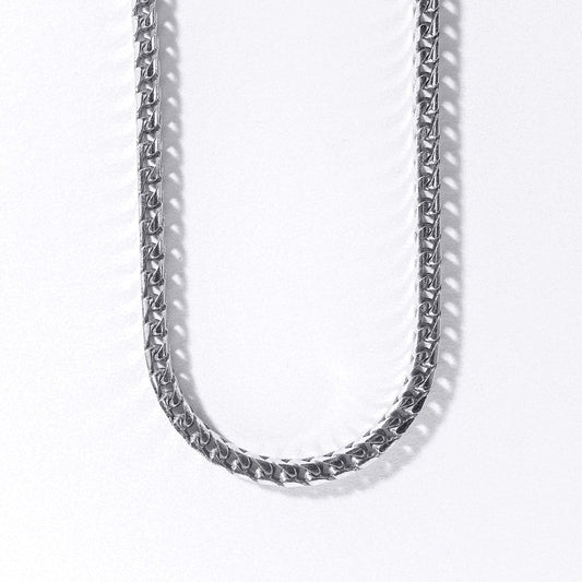 3mm Silver Square Franco Chain (24")