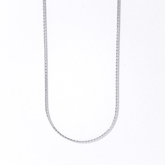 1.00 Diamond Cut Wheat Chain in 10K White Gold (18")