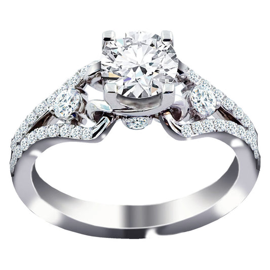 Diamond Engagement Ring in 18K White Gold (1.41ct tw)