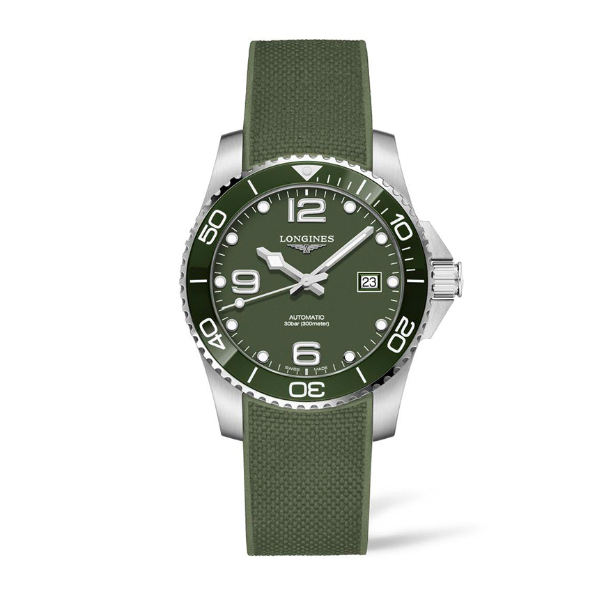 Longines HydroConquest 41mm Automatic Green Dial Men's Watch | L3.781.4.06.9