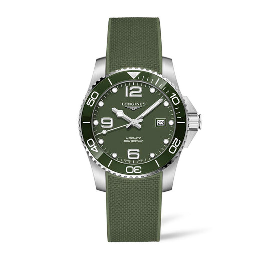 Longines HydroConquest 41mm Automatic Green Dial Men's Watch | L3.781.4.06.9