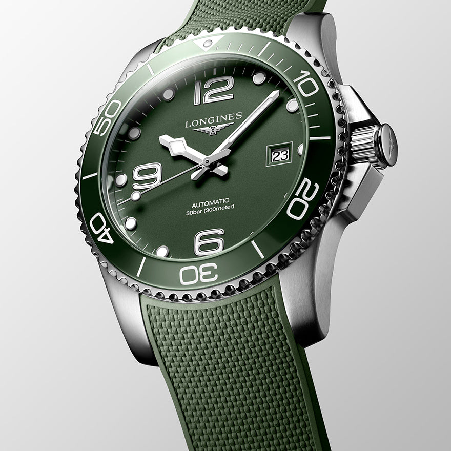 Longines HydroConquest 41mm Automatic Green Dial Men's Watch | L3.781.4.06.9