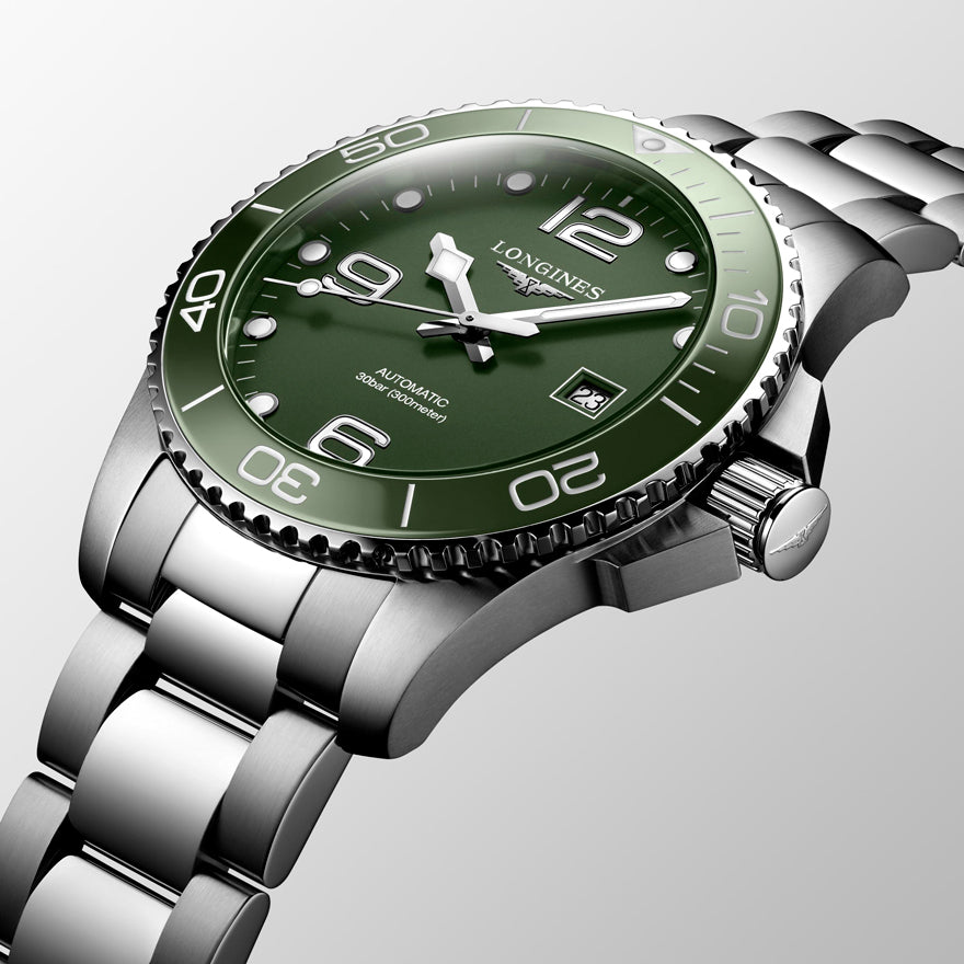 Longines Hydroconquest 43mm Automatic Watch Green Dial | L3.782.4.06.6