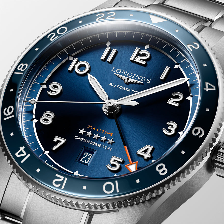 Longines Spirit Zulu Time Blue Dial Watch | L3.812.4.93.6