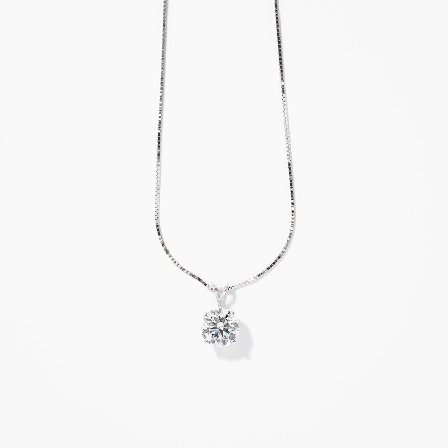 Lab Grown Diamond Necklace in 14K White Gold (1.00 ct tw)