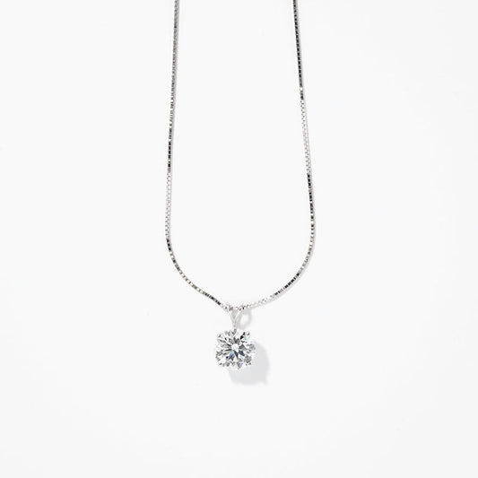 Lab Grown Diamond Necklace in 14K White Gold (2.00 ct tw)