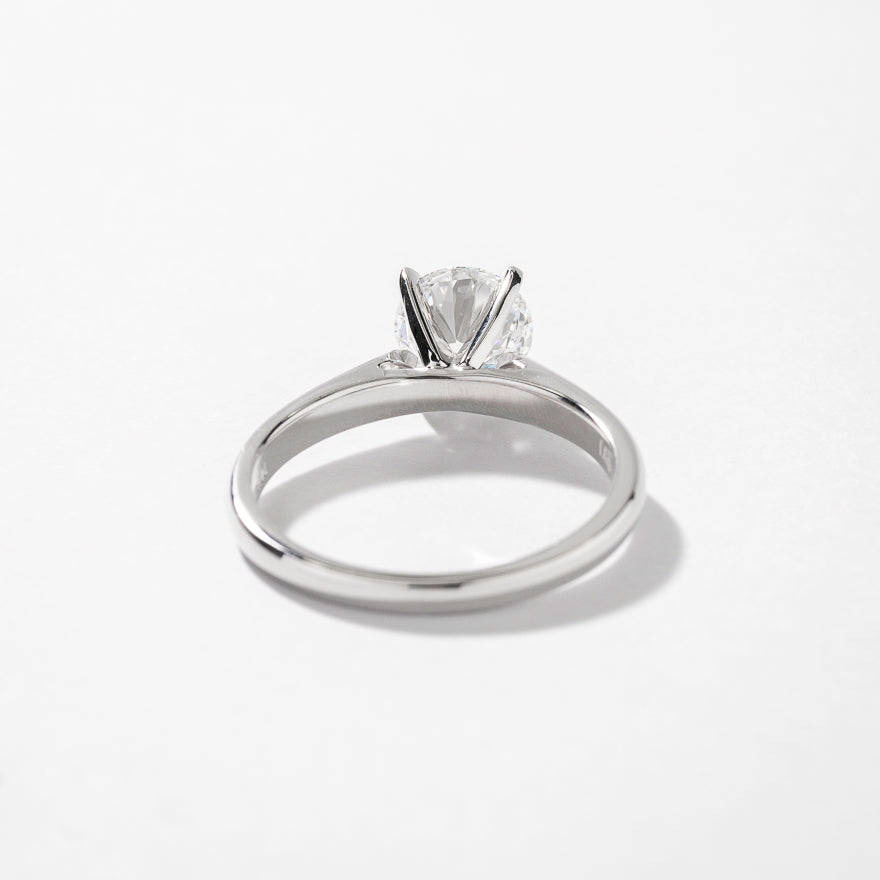 Lab Grown Round Cut Diamond Engagement Ring in 14K White Gold (1.50 ct tw)