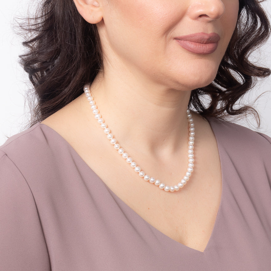 6.5 mm on sale pearl necklace