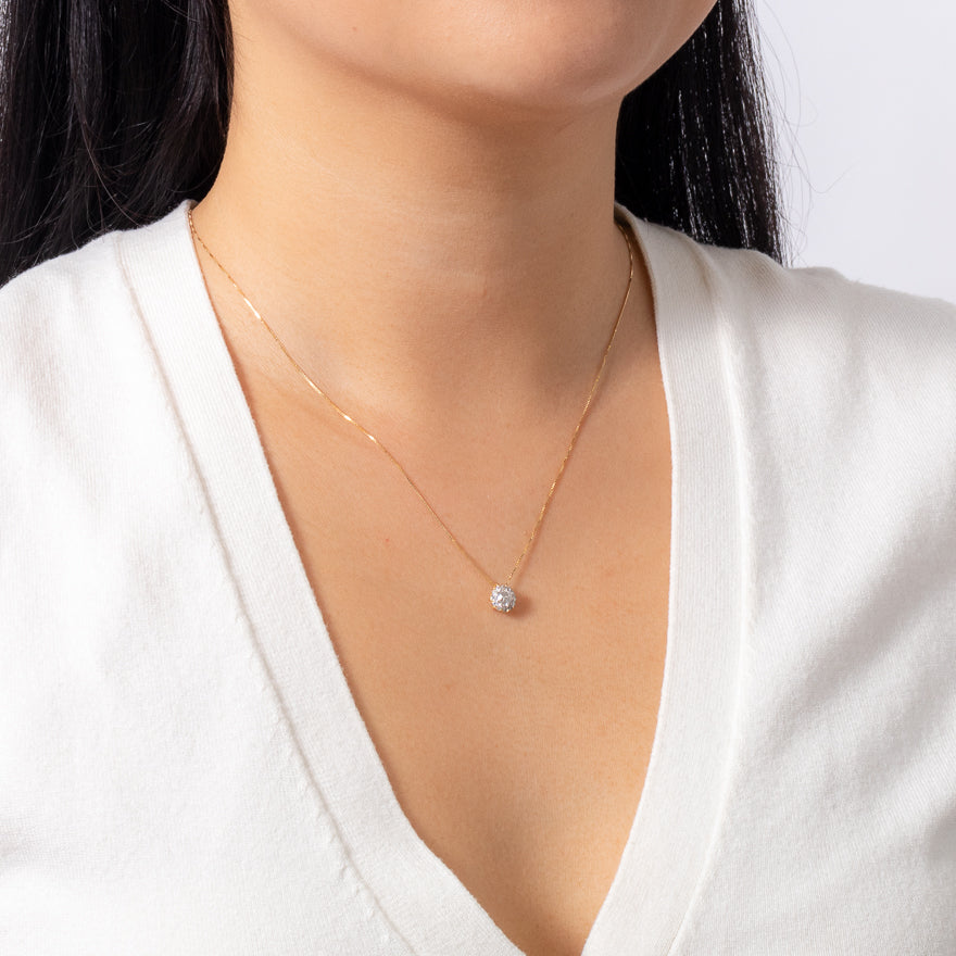 Diamond Necklace in 14K Yellow Gold (0.50 ct tw)