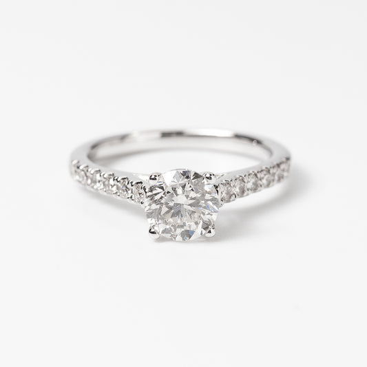Diamond Engagement Ring in 14K White Gold (1.25 ct tw)