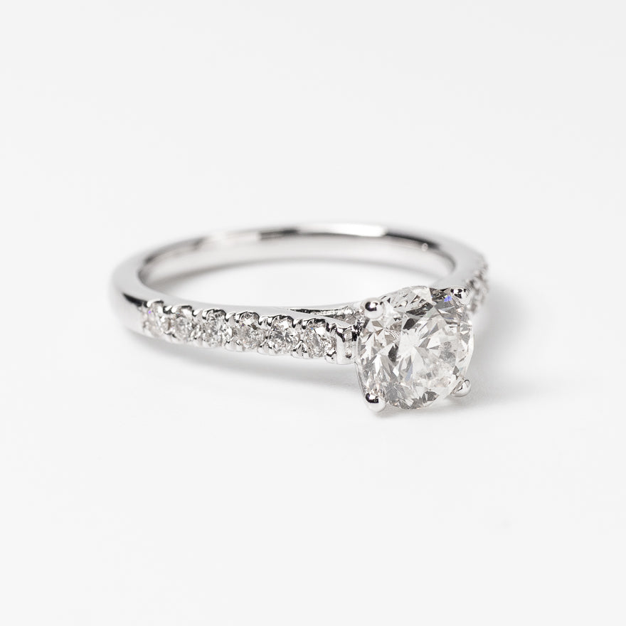 Diamond Engagement Ring in 14K White Gold (1.25 ct tw)