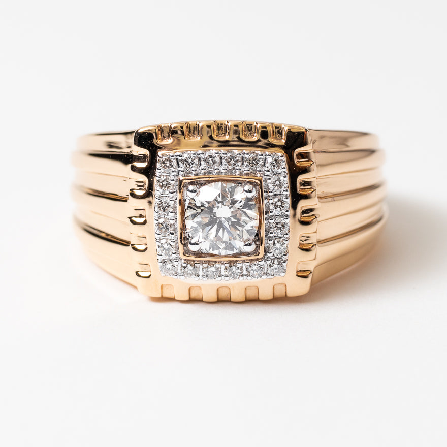 Gents Diamond Ring in 10K Yellow Gold (0.70 ct tw)