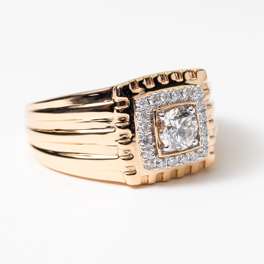 Gents Diamond Ring in 10K Yellow Gold (0.70 ct tw)