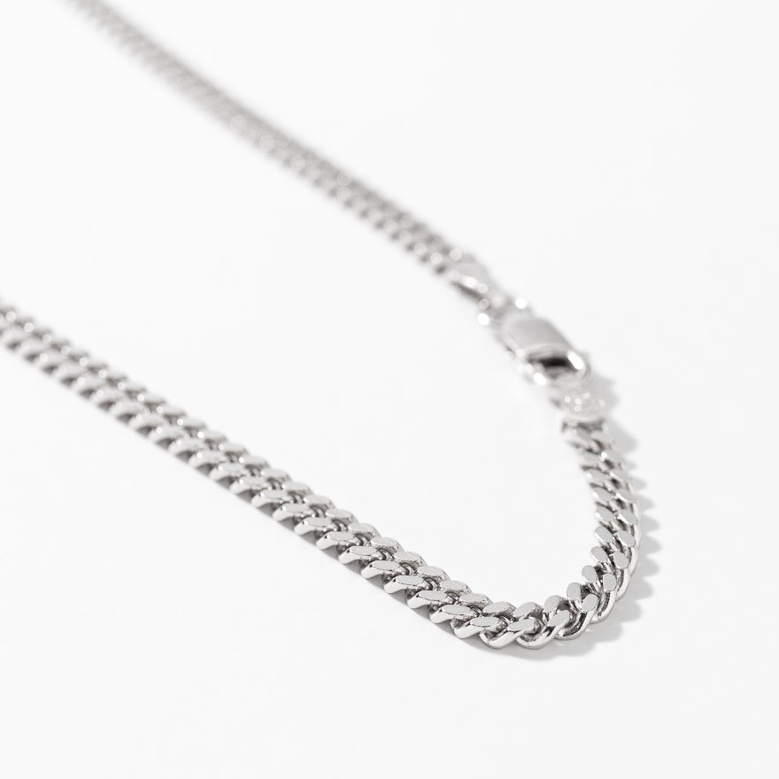 3.00mm Silver Curb Chain (24")