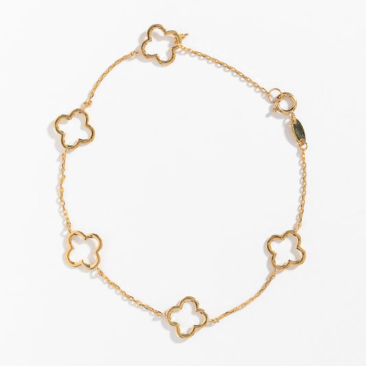 Flower Bracelet in 10K Yellow Gold
