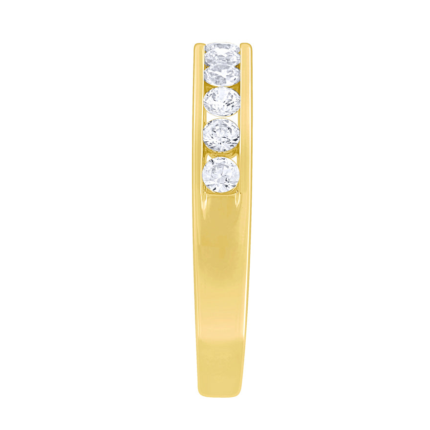 Channel Set Diamond Anniversary Band in 14K Yellow Gold (0.50 ct tw)