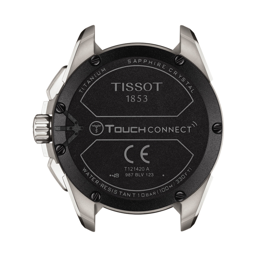 Tissot T Touch Connect Solar Beige Strap Titanium T1214204705107 Ann Louise Jewellers