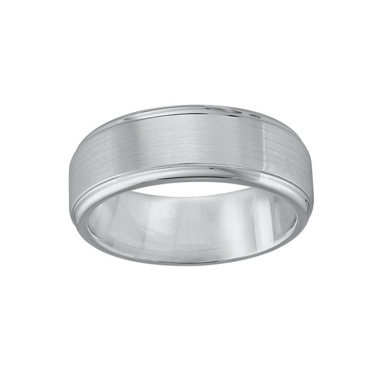 Men’s Brushed Centre 8mm Tungsten Wedding Band Size 9