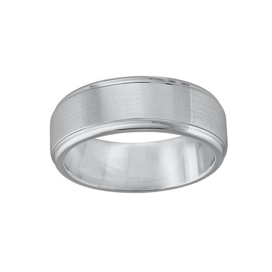 Men’s Brushed Centre 8mm Tungsten Wedding Band Size 10