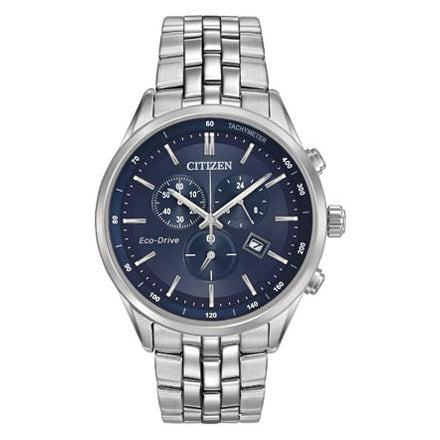 Citizen Men's Corso Eco-drive Blue Dial Stainless Steel Watch | AT2141-52L