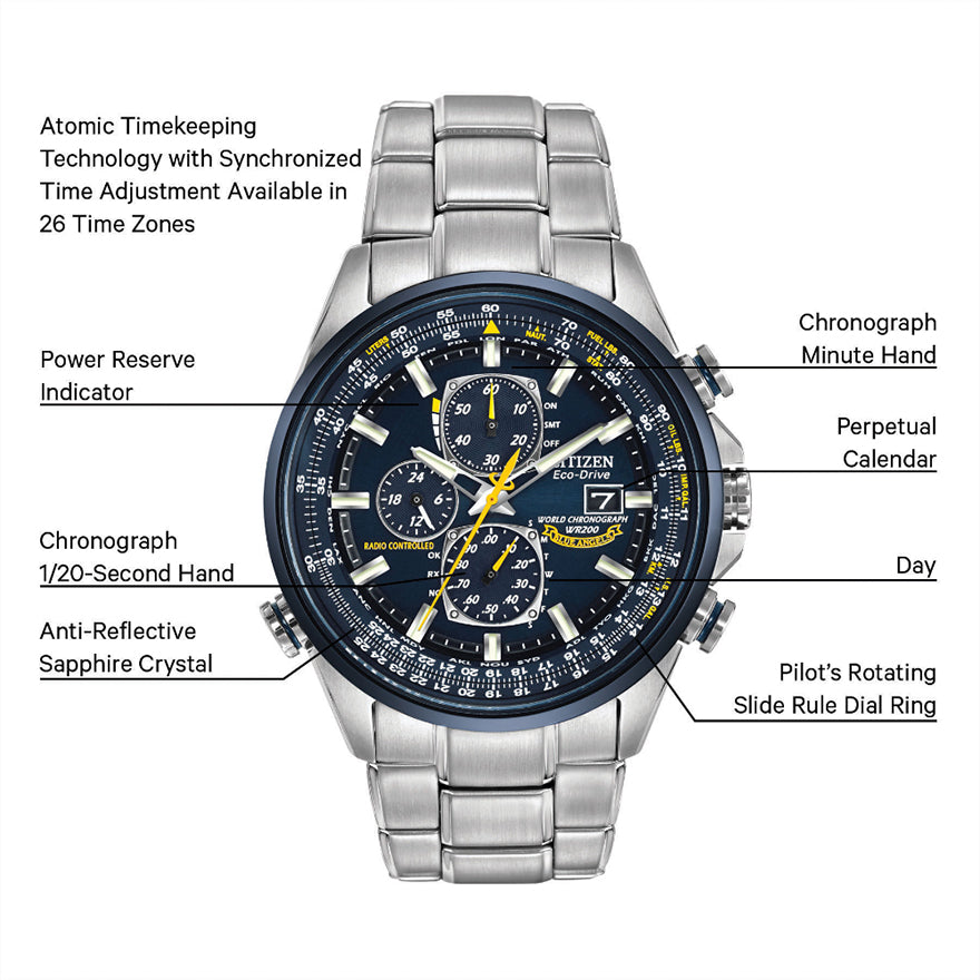 Citizen World Chronograph A-T Men's Eco-Drive Watch | AT8020-54L