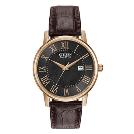 Citizen Men's Corso Eco-Drive Brown Leather Watch | BM6759-03E