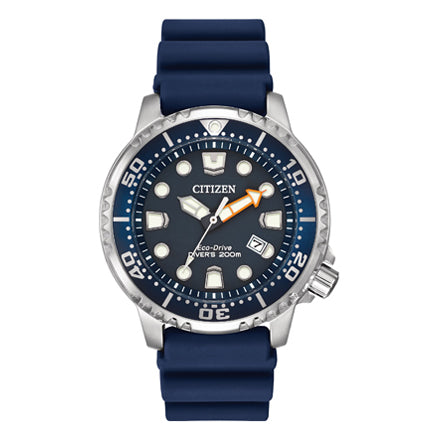 Citizen Men's Promaster Diver Eco-Drive Blue Dial Blue Rubber Strap Watch | BN0151-09L