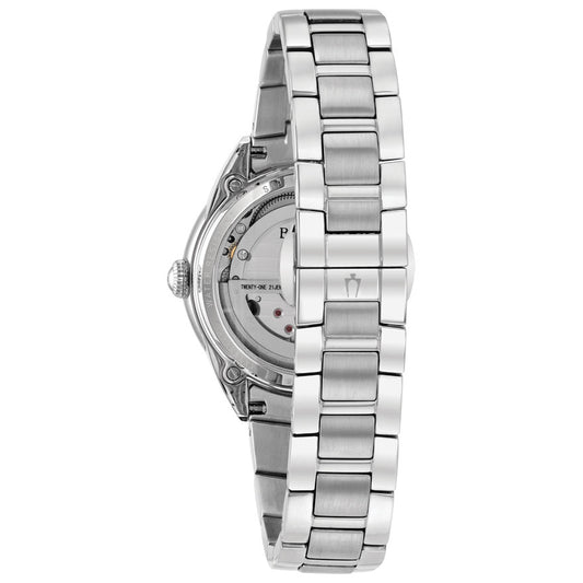 Bulova Women's Automatic Stainless Steel Hand Set Diamond Watch | 96P181
