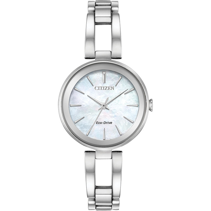 Citizen Women's Axiom Eco-Drive Mother of Pearl Dial Stainless Steel Watch | EM0630-51D