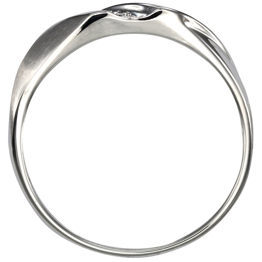 Hers Slanted Diamond Wedding Band in 10K White Gold (0.01ct tw)