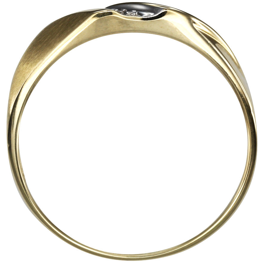 Hers Slanted Diamond Wedding Band 10K Yellow Gold (0.01ct tw)