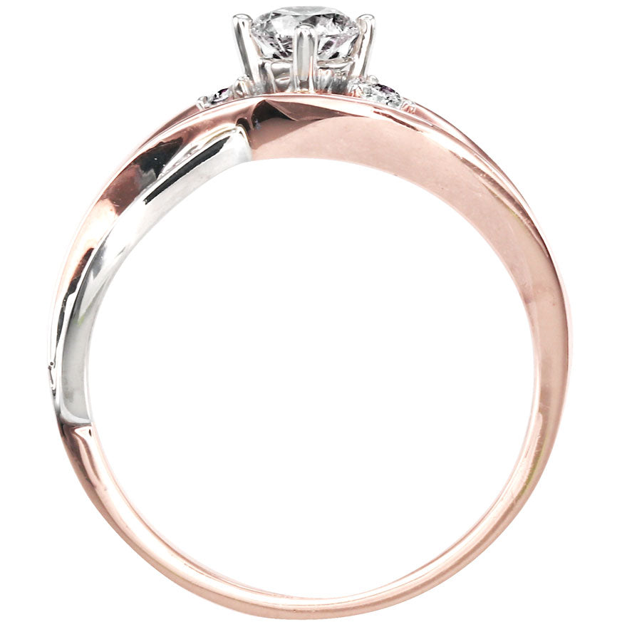 Diamond Engagement Ring in 14K Rose and White Gold (0.45ct tw