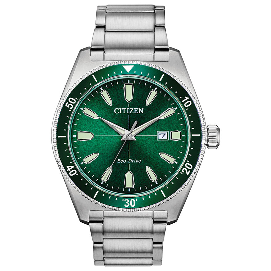 Citizen Brycen Men's Eco-Drive Watch With Green Dial | AW1598-70X