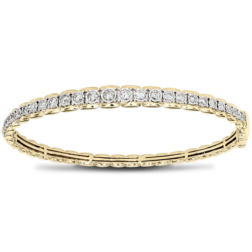 Flexible Bangle Bead Accents 10K Yellow Gold | Jared