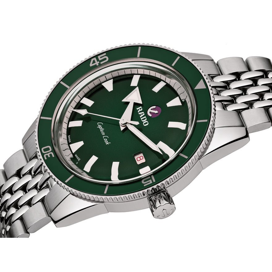 Rado Captain Cook Automatic Green Dial 42mm Watch| R32505313
