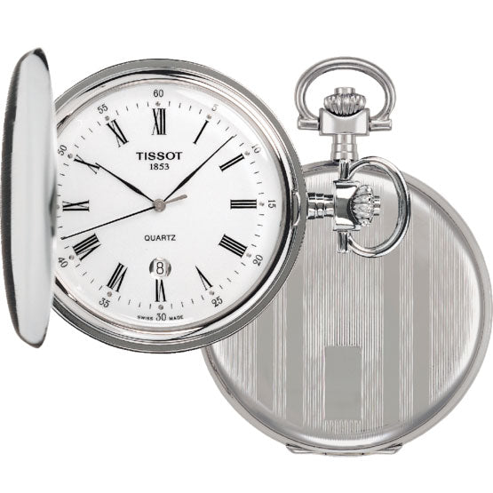 Silver discount case watch